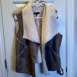 Baccini Faux Leather Sherpa Vest